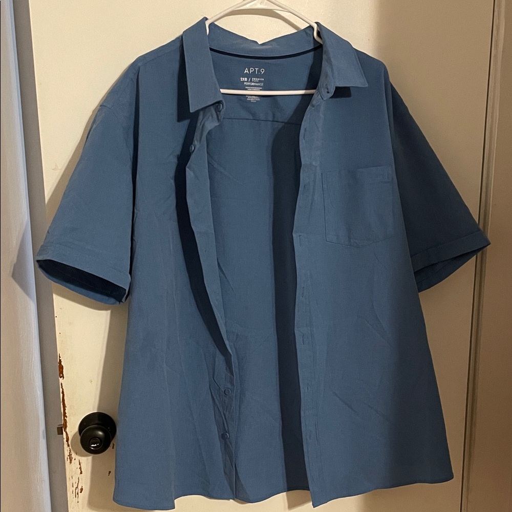 Apt. 9 Men's Casual Button Down Shirt - Blue